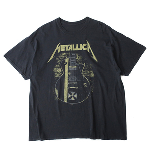 US輸入 METALLICA メタリカ ミュージックTシャツ 音楽系T ギブソン レスポール 黒(XXL)