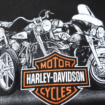 US輸入 Harley-Davidson Hanes BEEFY-T　MILE-1 Tシャツ WILD AND THREE　ブラック(XL) ハーレーダビッドソン_画像2