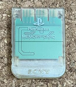 ◇SONY PlayStation メモリーカード 日本製 中古 ソニー プレイステーション 純正 クリア プレステ 初代 PS 15ブロック