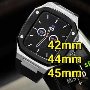 42mm 44mm 45mm* silver black silver - Raver or leather * apple watch stainless steel custom metal Golden concept golden concept Apple watch 