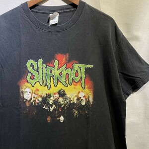 希少! ’04 Slipknot バンド Tシャツ L ヴィンテージ TENNESSEE RIVER USA FABRIC バンT スリップノット 90s