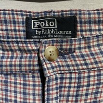 USA製! 90s RALPH LAUREN 2タック チェックショーツ W30 ヴィンテージ パンツ polo ラルフローレン 80s_画像2