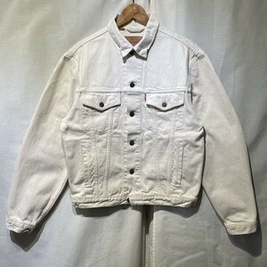 90s Levi’s ホワイト デニムジャケット 4ポケ 70503 ビンテージ ユーロ リーバイス 白 80s