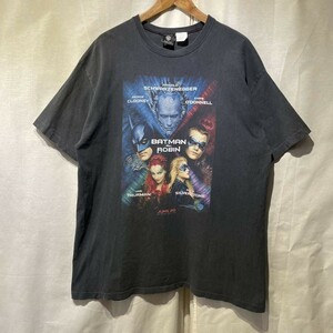 90s BATMAN & ROBIN 映画 Tシャツ USA製 XL ジョージクルーニー ビンテージ ムービー ブラック バットマン ダークナイト