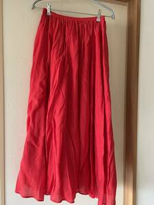 美品　BLISS　POINT　ブリスポイント　レッド赤マキシスカート　