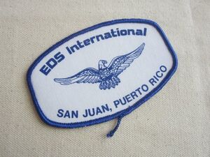 ビンテージ EDS international SAN JUAN PUERTO RICO 鷲 プリント ワッペン/企業 パッチ USA 古着 ワークシャツ アメカジ 459