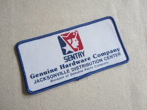 ビンテージ Genuine Hardware Company SENTRY プリント ワッペン/企業 パッチ USA 古着 ワークシャツ アメカジ 自働車 会社 457