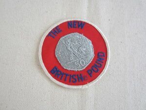 ビンテージ THE NEW BRITISH POUND 英国 ポンド刺繍 ワッペン/パッチ 企業 USA 古着 アメカジ カスタム キャップ ワークシャツ 478