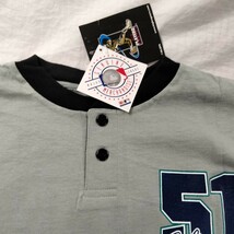 dynasty 51 イチロー ichiro 半袖 2ボタン　ヘンリーネック　セットイン ベースボール　Tシャツ MLB 2001 デッドストック　L メジャー　L_画像8