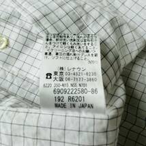 美品☆レア　大人おしゃれ　ベーシックシャツ　DURBAN　半袖チェックシャツ　コットン　42　L_画像9