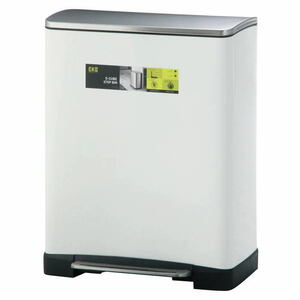 Dust Box Cube Step Bin 28L + 18L Color White 41080 Продается по розетке, потому что он был рожден во время транспортировки, и был нанесен пластиковый угол