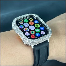 シルバー アップルウォッチ 49mm 49ミリ ウルトラ ultra CZダイヤモンド ベゼル カバー ケース　ウルトラ2 APPLEWATCH 動画 01model_画像5