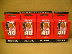 ▽LEXMARK PHOTO 40 18Y0340A ФОТОЧЕРНИЛА ОРИГИНАЛЬНЫЙ ПРОДУКТ 4 ШТ. НОВЫЙ СРОК ГОДНОСТИ НЕИЗВЕСТЕН LEXMARK X9300