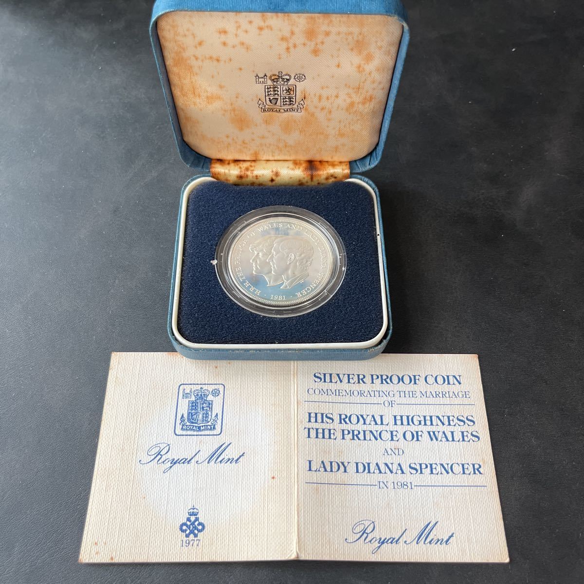 イギリス エリザベス2世(1952-) 25ペンス銀貨 1981 チャールス