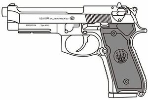 マルシンモデルガン組立キットM9A1　ブラックABS