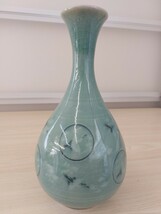 5690　花瓶 韓国 元進窯 壺 インテリア 陶磁器 サイズ：高さ約23cm×径約12cm_画像2