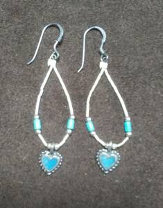  Indian jewelry navajo earrings twin Heart 