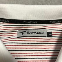 TOURSTAGEツアーステージ　半袖ポロシャツ　ゴルフウェア　ボーダー柄 _画像3