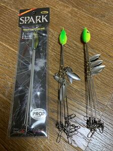 新品 Megabass メガバス SPARK RIG ( PROP ) スパーク リグ ( プロップ ) 中古 名称不明 アラバマリグ 3個セット売り。ルアー