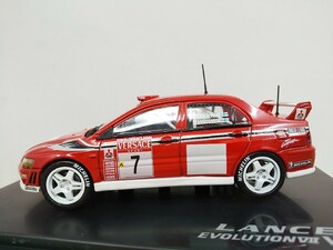 ■ MTECHエムテック 1/43 三菱ランサー エボリューションⅦ WRC ラリーモデルミニカー