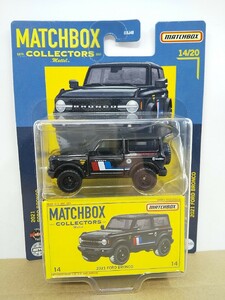 ■ MATCHBOX マッチボックス 1/64ほど 2021 FORD BRONCO ブラック フォードブロンコ ミニカー