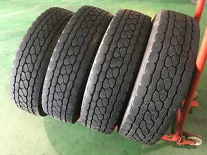 x318-3-6 ☆245/80R17.5 BS M800 中古4本♪ ブリヂストン 2015年製 残溝9ｍｍ k140 225/90R17.5代用サイズ