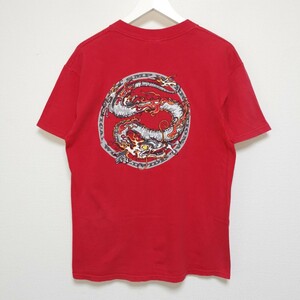 即決 90s M SMP ドラゴン 龍 Tシャツ VINTAGE 赤 USA製