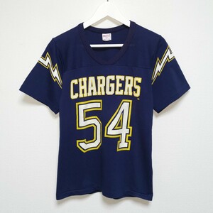 即決 S 90s CHARGERS チャージャーズ フットボール Tシャツ RAWLINGS NFL USA製