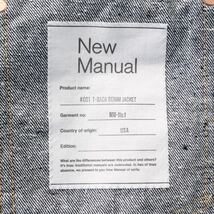 新品 New Manual #001 T-BACK DENIM JACKET ONE-WASHED 1st ニューマニュアル デニム Gジャン berberjin Levi's 501 xx 506 507 大戦_画像5