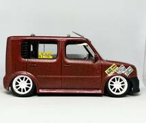 1/24 ミニカー 日産キューブ nissan cube usdm jdm z12 z11 車高短 hellaflush stance ハミタイ プラモデル_画像2