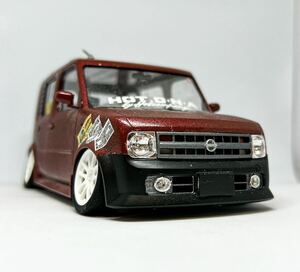 1/24 ミニカー 日産キューブ nissan cube usdm jdm z12 z11 車高短 hellaflush stance ハミタイ プラモデル