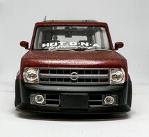 1/24 ミニカー 日産キューブ nissan cube usdm jdm z12 z11 車高短 hellaflush stance ハミタイ プラモデル_画像8