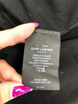 □SAINT LAURENT PARIS 半袖Tシャツ S(175/92A) 黒 サンローラン メンズ フランス製 スモーキングリップ 482676 複数落札同梱OK B230614-7_画像5