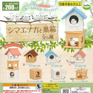 ターリン・インターナショナル 旧エポック ガチャ シマエナガと巣箱 全6種 コンプセット ミニチュアフィギュア シマエナガ