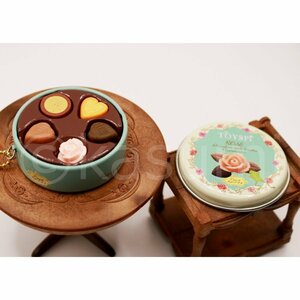 トイズスピリッツ ガチャ 超リアル ! 缶入りチョコ＆クッキーマスコット 【ローズ缶】 ボールチェーン付きフェイクフード