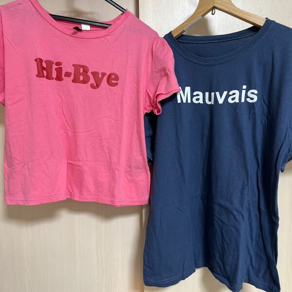 H&M 韓国　半袖ロゴTシャツ トップス