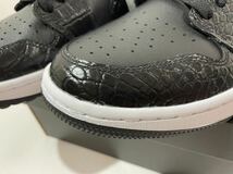 【新品】27.5㎝NIKE AIR JORDAN 1 LOW GOLF Black Crocodile Skin ナイキ エアジョーダン１ ロー ゴルフ ブラック クロコダイル スキン_画像9