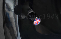 ■送料無料 イギリス 英国 国旗 エアバルブ 4個セット アルミ ユニオンジャック ロータス mini ミニ クーパー ホイール CB エアーバルブ ８_画像3