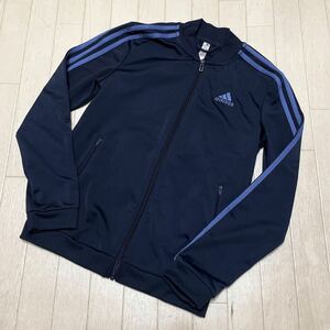 3525★ adidas アディダス ジャージ ジップアップブルゾン スポーツウェア M レディース ネイビー