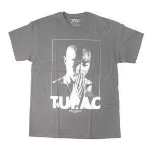 (L) 2PAC TUPAC PRYING GRY Tシャツ 新品 　オフィシャル 【メール便可】 [9016076]