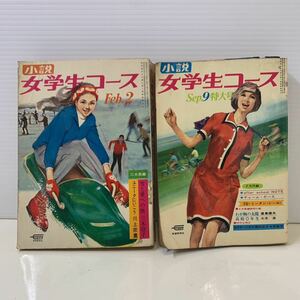 230602.3 昭和レトロ 小説女学生コース 昭和42年 9月 昭和43年 2月 富島健夫 宮敏彦 藤村正太 大木圭 三木澄子 川上宗薫 2冊 まとめて