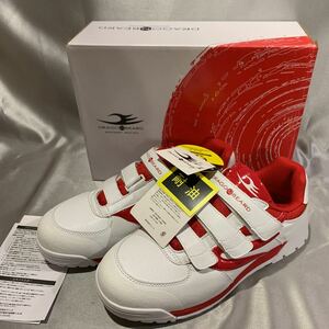 230614.4 Dragon Bear -doDRAGONBEARD work for safety shoes oil resistant JSAA standard A kind recognition goods Pro tech tib sneakers DBW-103 white / red 25.0cm