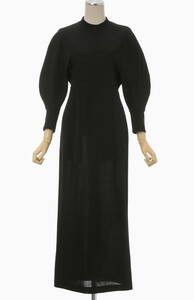 即決 新品タグ付 2023春夏　mame kurogouchi Cotton Jersey Dress 色black サイズ2 マメ　42,900円 ワンピース　MM23PS-JS732