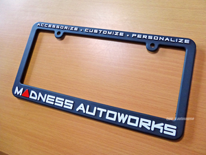 MADNESS AUTOWORKS USナンバーフレーム ライセンスフレーム USDM北米JDM SMARTスマート FIATフィアット ABARTHアバルト MINIミニ ALFAROMEO