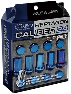 協栄産業 HEPTAGON CALIBER 24 [M12×P1.5] IPフ゛ルー [個数:20P] [品番] HPC-01