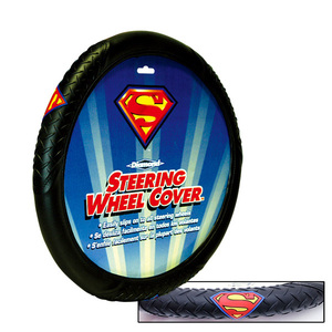 SUPER MAN スーパーマン ステアリングカバー mooneyes ムーンアイズ ラバー製 アメコミ 簡単カスタム ステアリング カバー ハンドルカバー