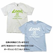 MOON LOOK Tシャツ Ｌサイズ mooneyes ムーンアイズ ブルー くすみカラー 水色 送料込み ムーン ホワイト 文字_画像5