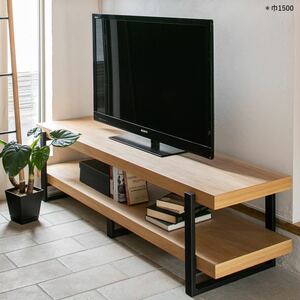 【送料無料】ヴィンテージスタイル 直線的でシンプルなシルエットが特徴的なTVボード＜W150＞ / テレビボード テレビ台 ローボード