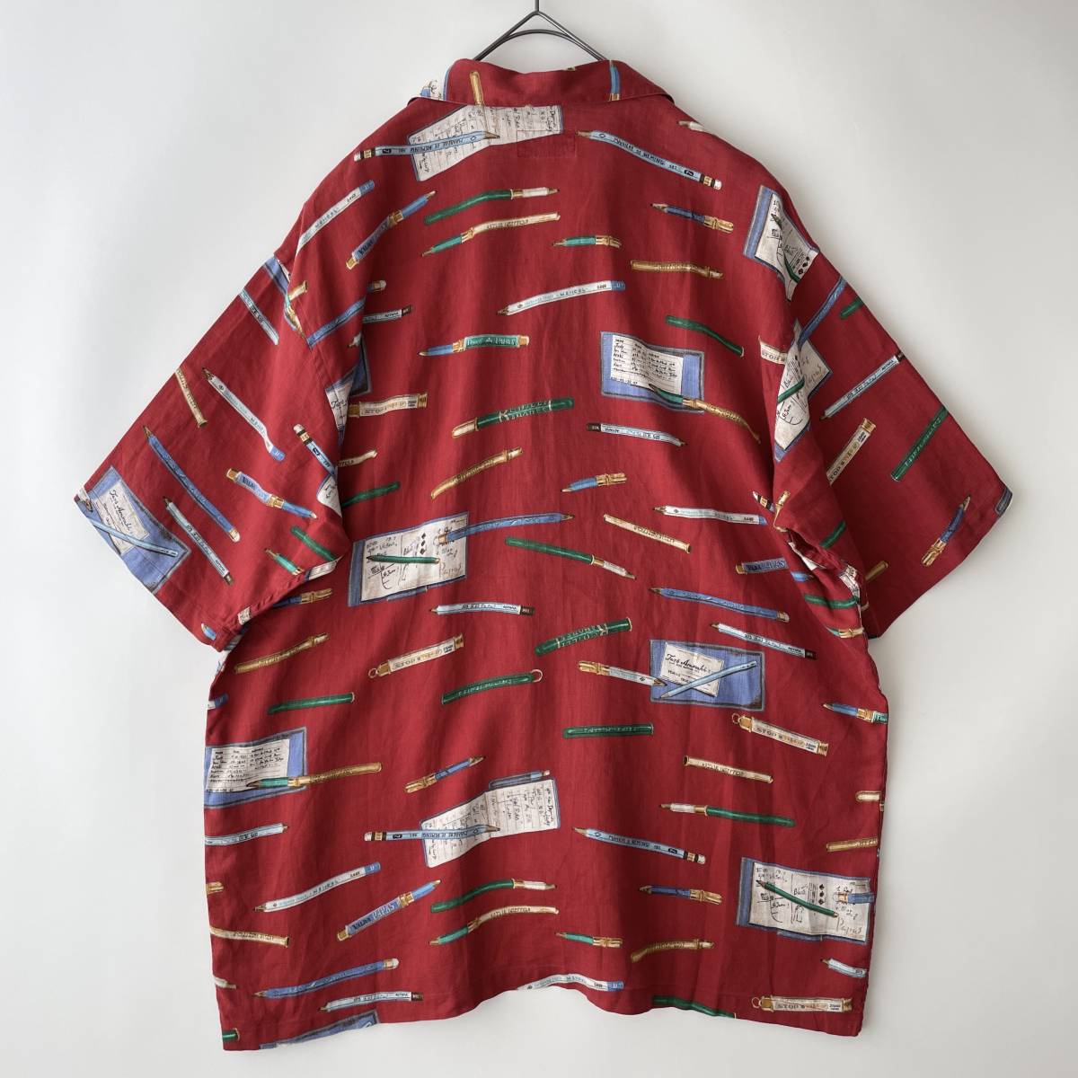 美品】PAPAS size/L 50 パパス 日本製 リネン100 アロハシャツ