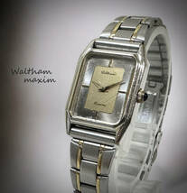 23T196_1 WALTHAM MAXIM ウォルサム マキシム 腕時計 ２針 クォーツ レディース _画像1